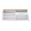 SIDEBOARD CARLOS - vit/ekfärgad, Modern, trä (180/80,5/42cm) - Bessagi Home
