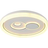 Led-deckenleuchte Schwarz/weiß Max. 36 Watt - Weiss/Schwarz, Modern, Kunststoff/Metall (49/7cm) - Mömax