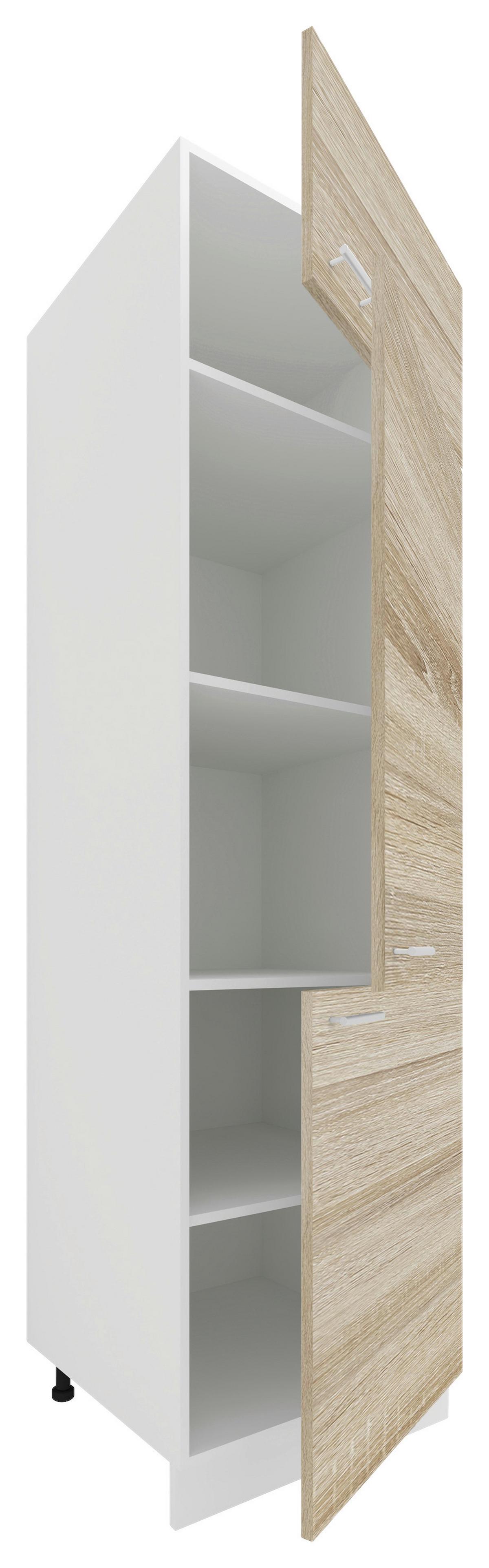 Omara Za Posodo Esilo, Hrast, Bela - bela/barve aluminija, Konvencionalno, kovina/leseni material (60/207/57cm) - MID.YOU