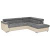 Wohnlandschaft Milla Anthrazit/Braun ca. 252x217 cm - Anthrazit/Braun, Basics, Holz/Textil (252/217cm) - MID.YOU