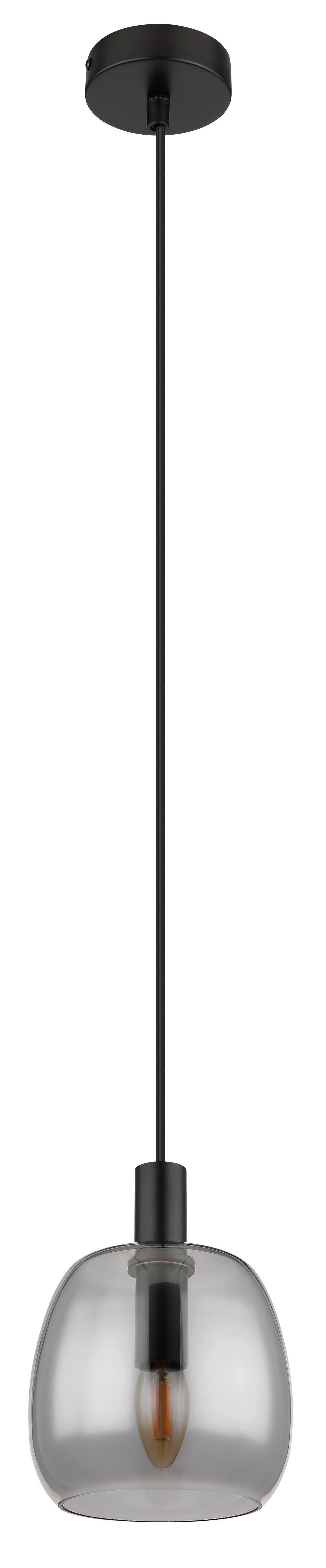 Hängeleuchte Garri max. 40 Watt - Schwarz, Design, Glas/Metall (16/120cm) - Globo