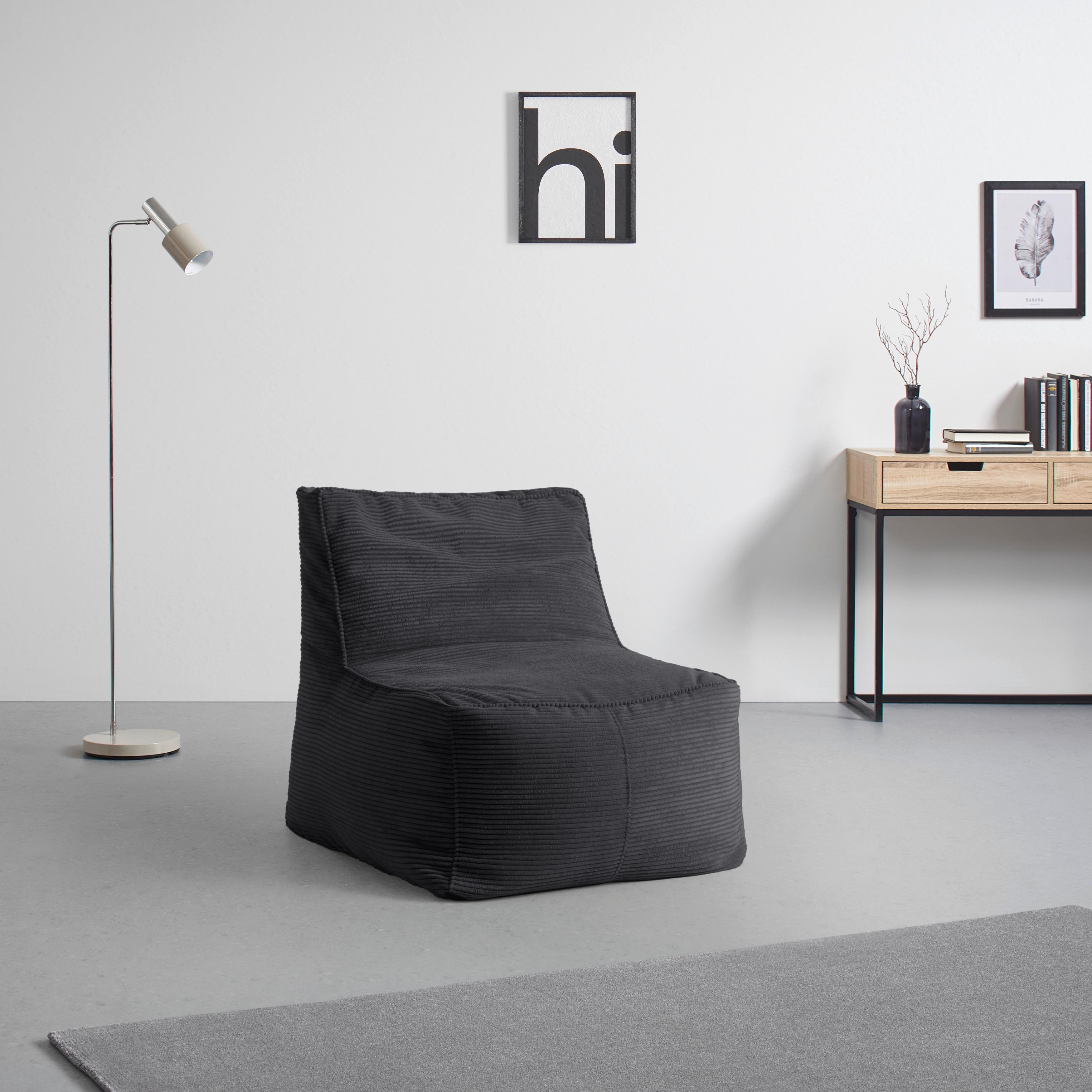 Sitzsack Caroline Anthrazit - Anthrazit, MODERN, Textil (75/84/88cm) - Mömax