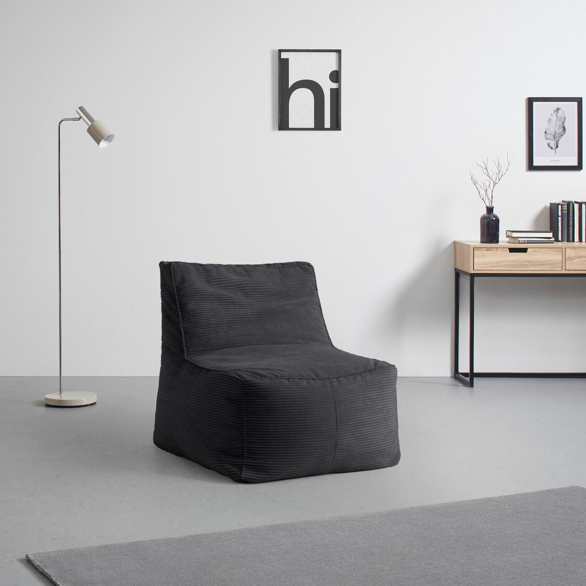 Sitzsack Caroline Anthrazit - Anthrazit, MODERN, Textil (75/84/88cm) - Mömax