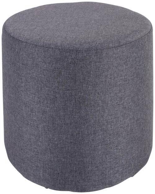 Taburet Leo - gri, Basics, lemn/textil (33/33cm)