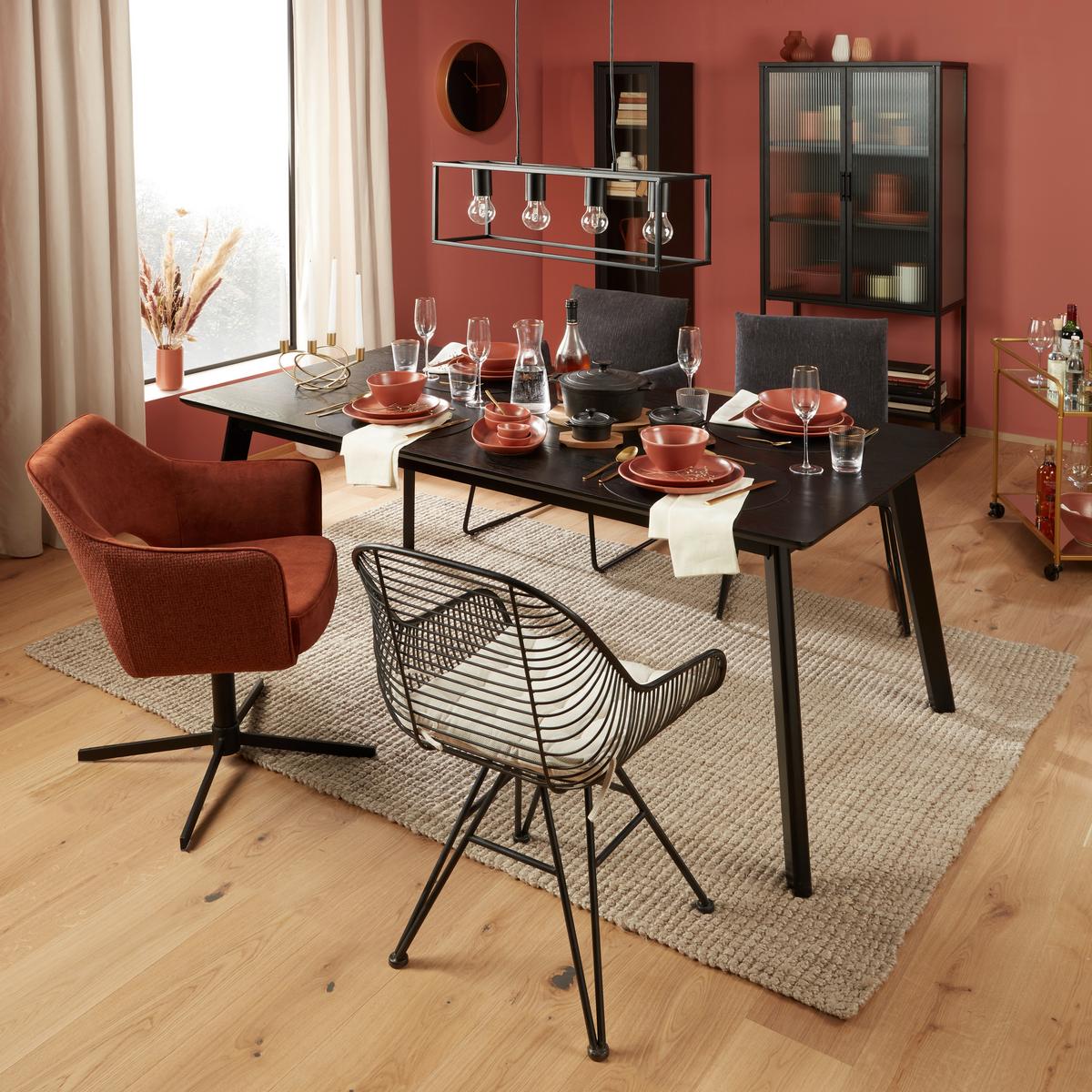 Vitrine Cube in Schwarz - Klar/Schwarz, MODERN, Glas/Metall (80/180/38cm) - Premium Living