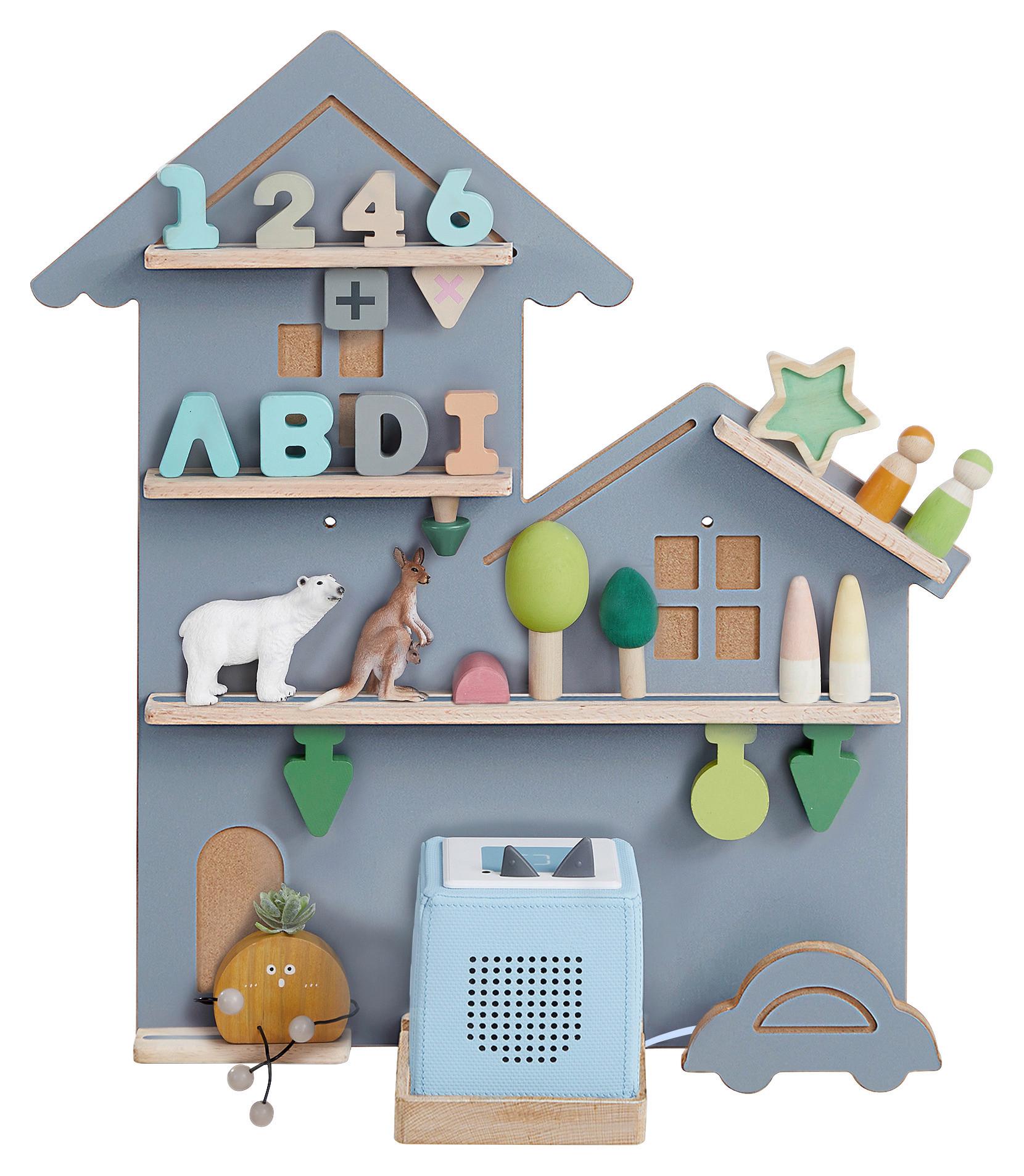 Kinderregal in Grau MDF ca. 55,8x60x18 cm - Grau, MODERN, Holz/Holzwerkstoff (55,8/60/18cm) - MID.YOU