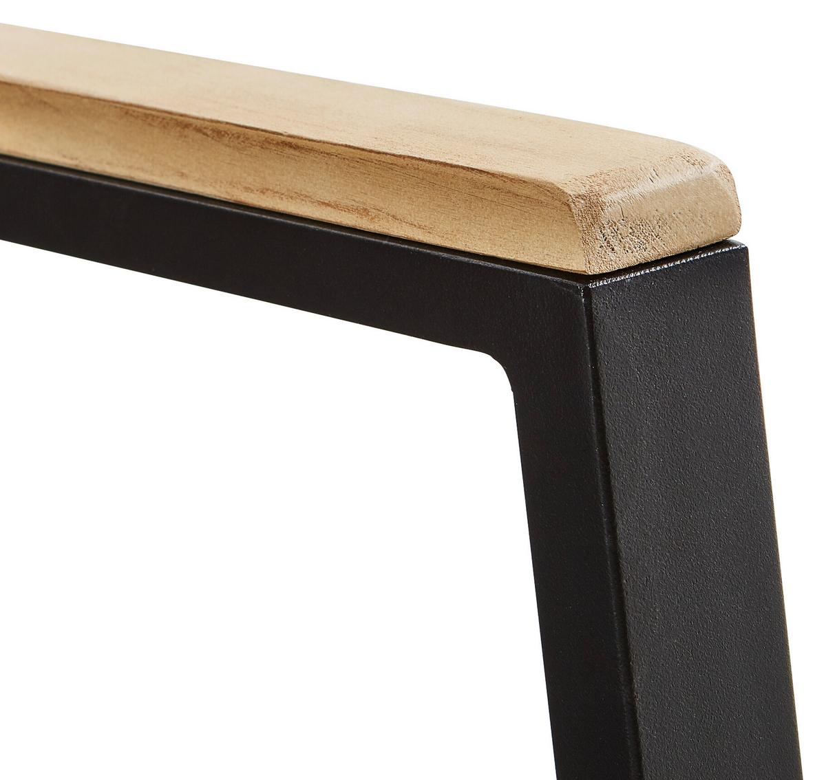 FOTEL SZTAPLOWANY HONOLULU - antracytowy/kolor naturalny, Basics, metal/drewno (55/88/65,5cm) - Mömax
