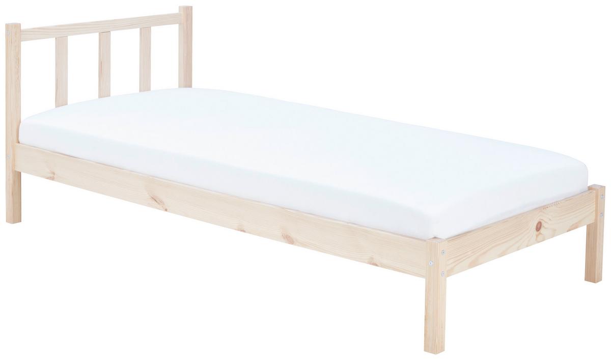 Posteljni Okvir Maren, Masiven Bor, 90x200 - barve bora, Konvencionalno, les (90/200cm) - Mömax