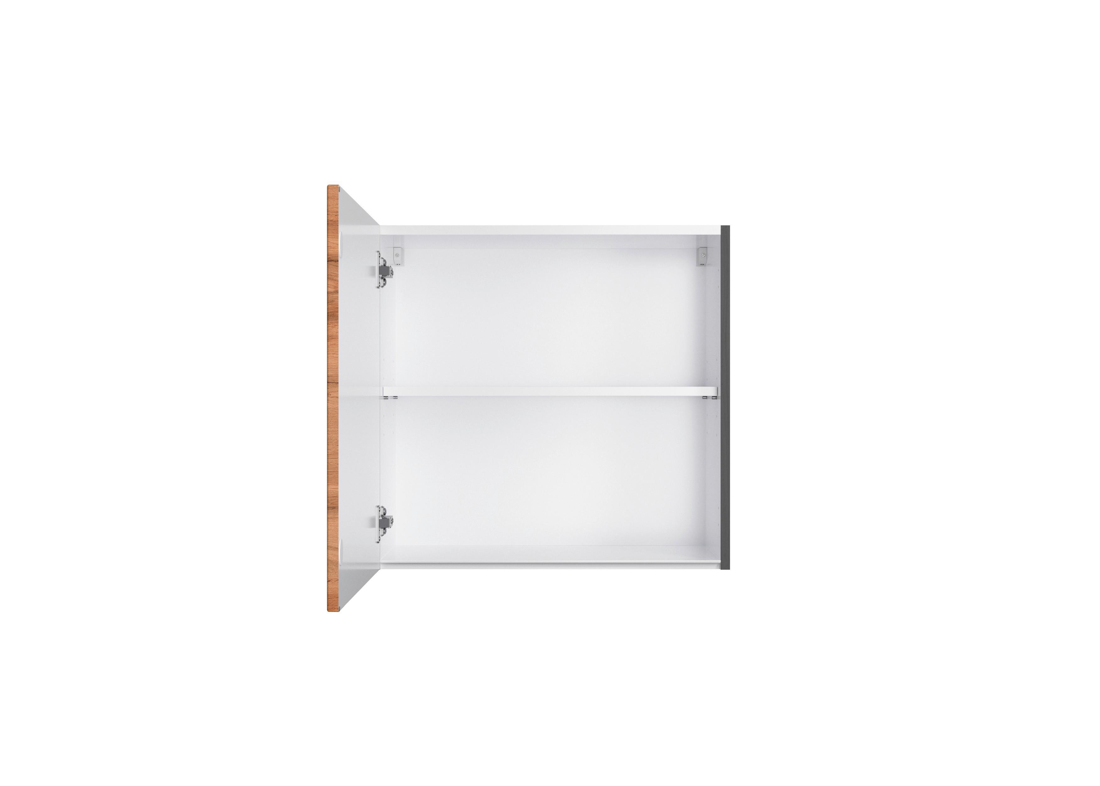 Küchenoberschrank Turin ca. 60x57 cm Graphit/Eiche - Eiche Wotan/Graphitfarben, Design (60/57/34cm) - Held