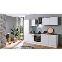 Küchenblock White-Classic Weiß B: ca. 280 cm - Silberfarben/Graphitfarben, KONVENTIONELL, Holzwerkstoff/Kunststoff (280cm) - Menke