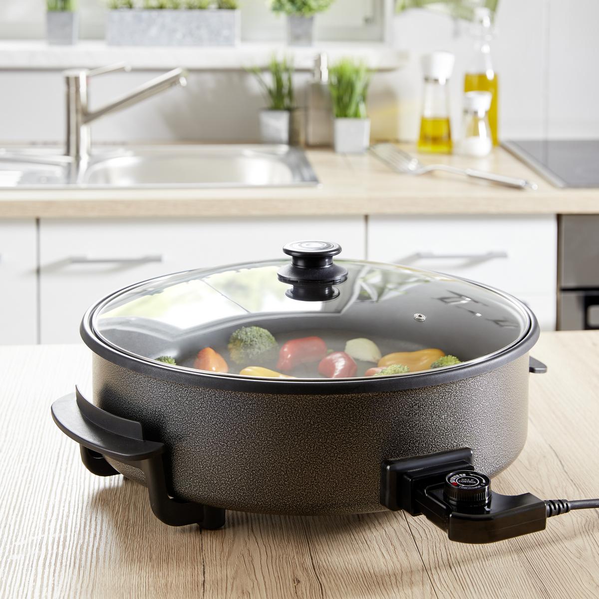 Elektrische Pfanne Annika max. 1500 Watt - Schwarz, Metall (42/9cm) - Insido