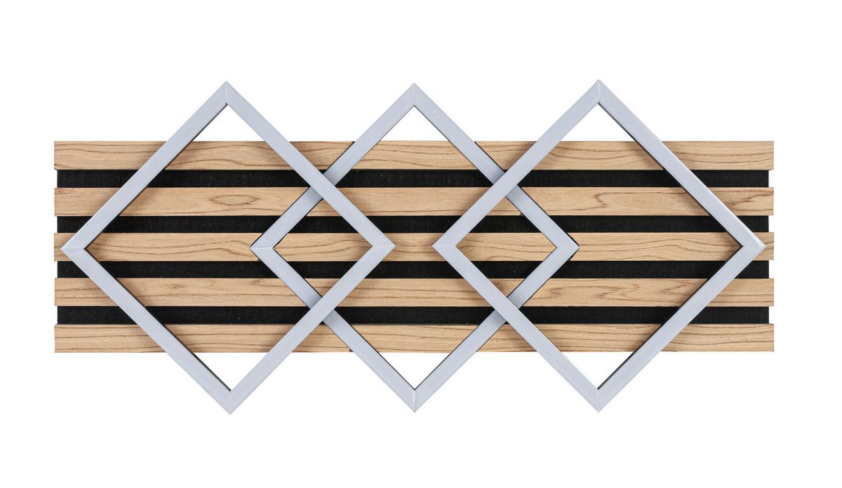 LAMPA SUFITOWA LED CORBY *SBN* - kolor dębowy/czarny, Basics, materiał drewnopochodny/tworzywo sztuczne (63/29/7,5cm) - Novel