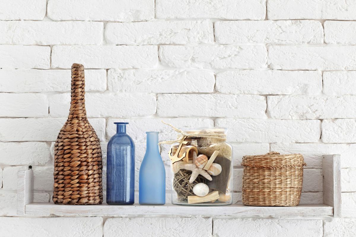 DEKOGLAS FLORA - Naturfarben, Lifestyle, Glas/Naturmaterialien (13,5/16,5/13,5cm) - Kayoom