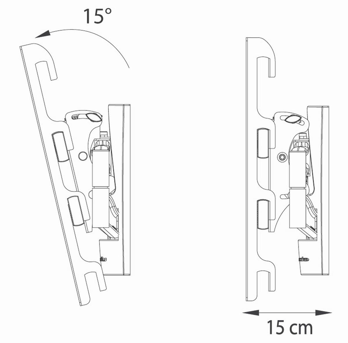 TV-Wandhalter WS 300 ca. 65x48 cm Schwarz - Schwarz, KONVENTIONELL, Metall (65/48/67cm) - MID.YOU