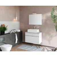 Mobilier de baie Bogota - alb/stejar Bianco, Basics, material pe bază de lemn (81/135/46cm)