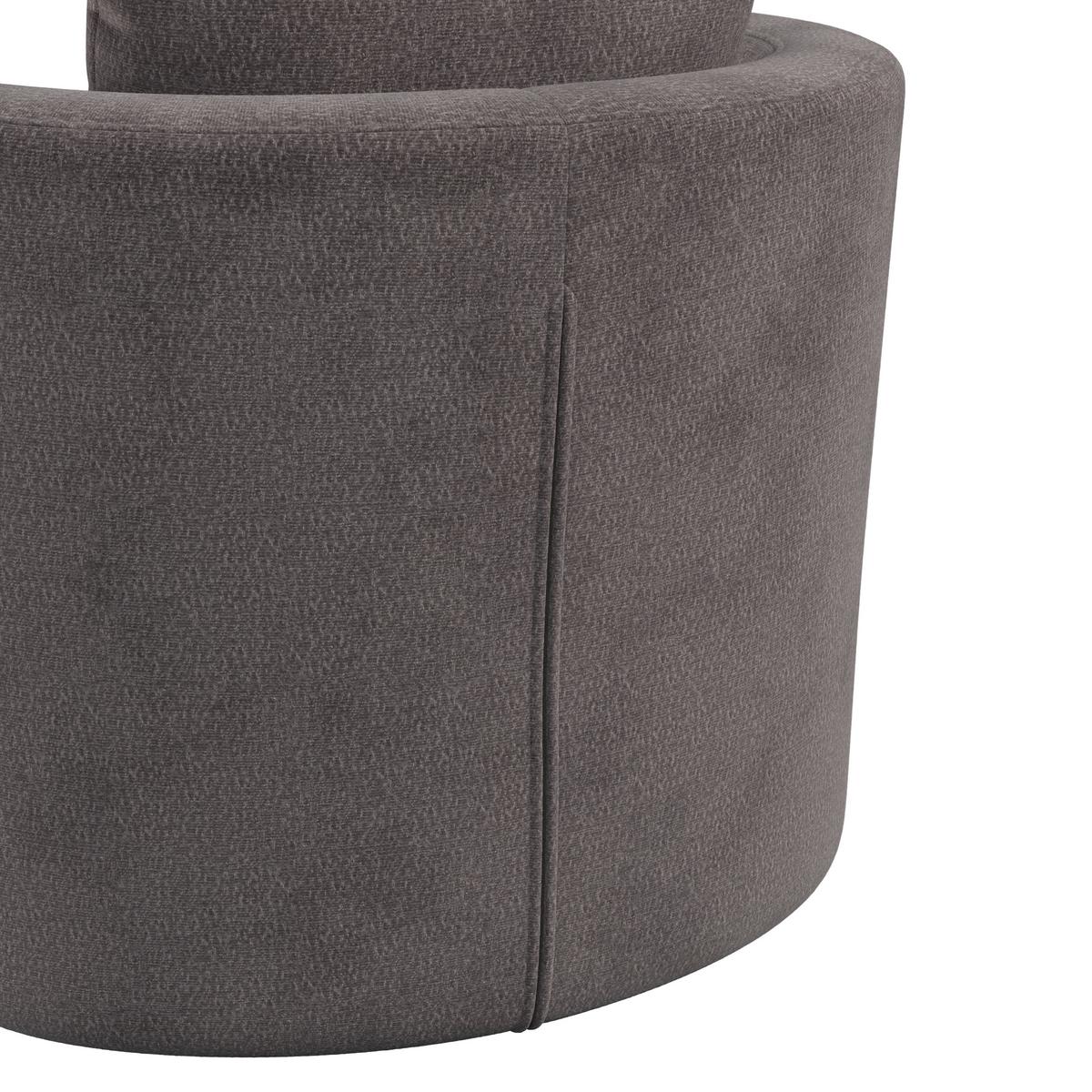 Sessel Marieta Chenille Braun - Schwarz/Braun, MODERN, Holz/Textil (76/84/78cm)