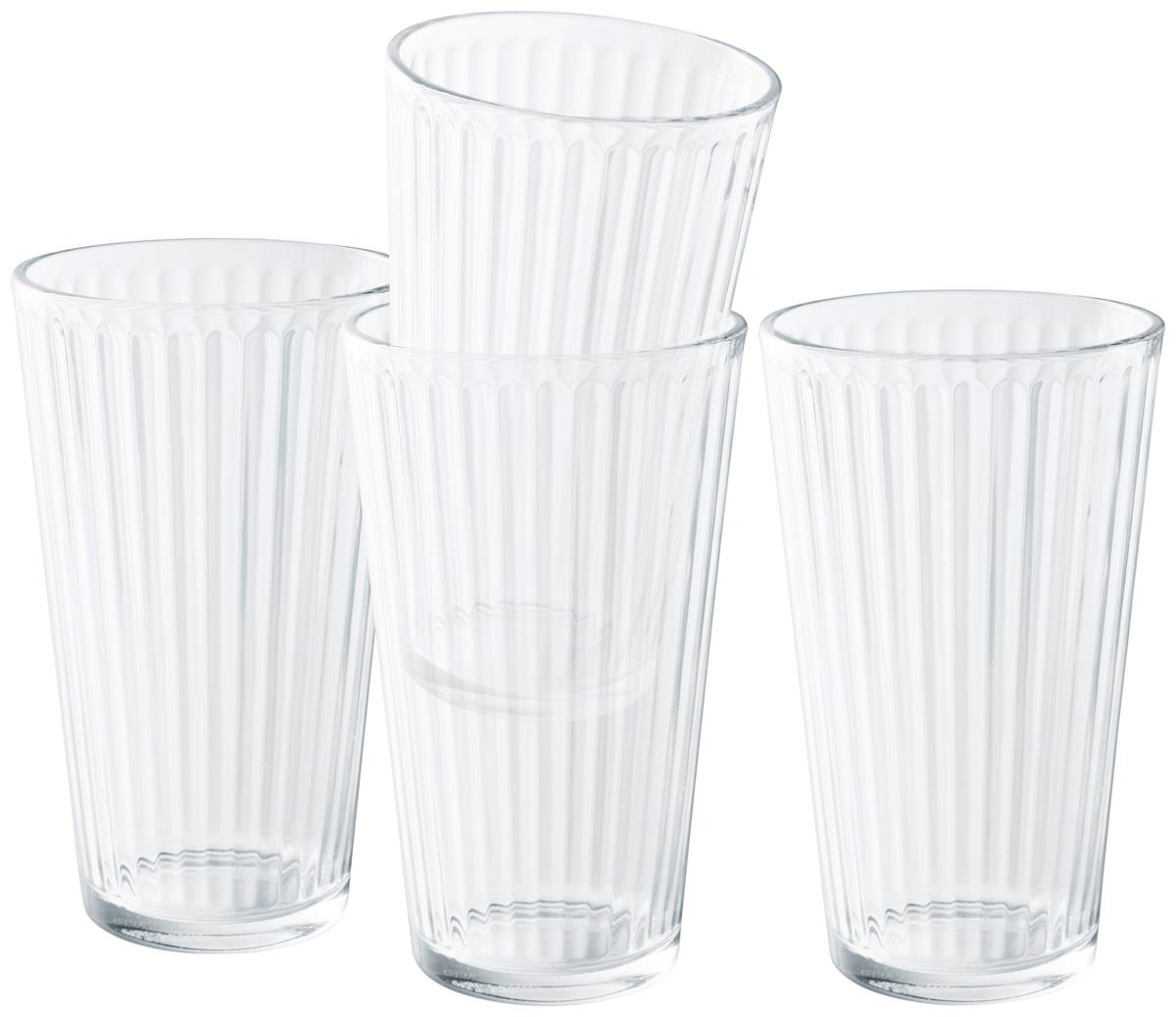 Gläserset Ole Klar, 4-teilig - Klar, KONVENTIONELL, Glas (460ml) - Mömax