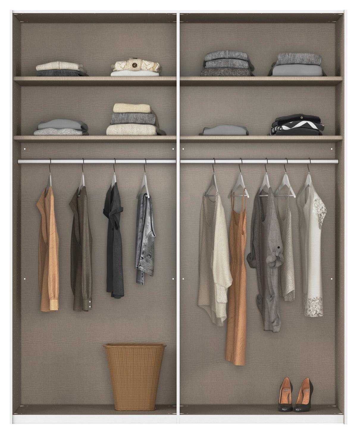 DULAP USI ROTATIVE VERSITY-D - argintiu/stejar Artisan, Trend, material pe bază de lemn (181/229/54cm) - James Wood