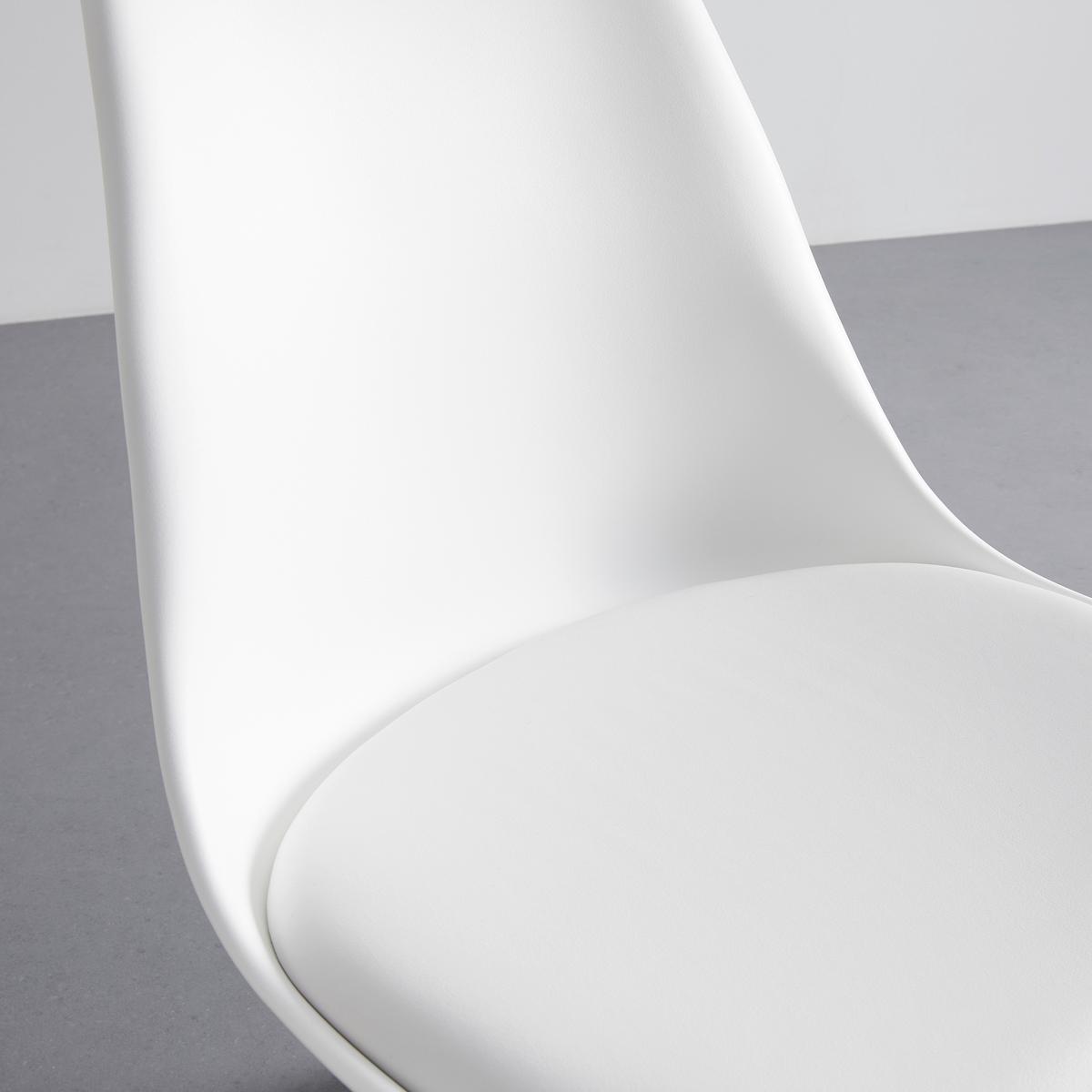 KRZESŁO RICKY 2 - kolor bukowy/biały, Modern, tworzywo sztuczne/drewno (56/85/49cm) - Bessagi Home