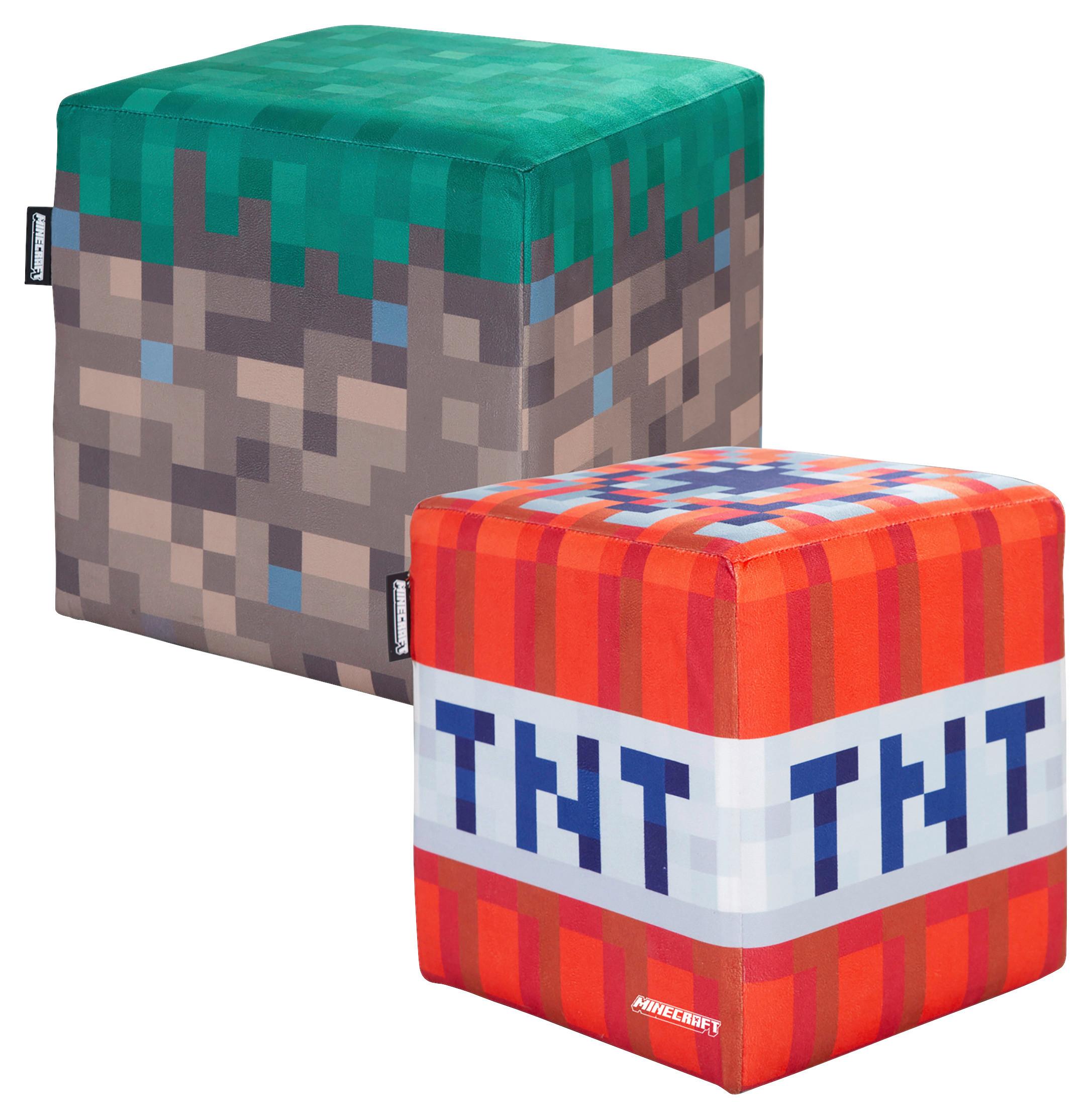 Sitzbox Minecraft 2er-Set ca. 35x35x35 cm - Multicolor, MODERN, Textil (35/35/35cm) - Minecraft
