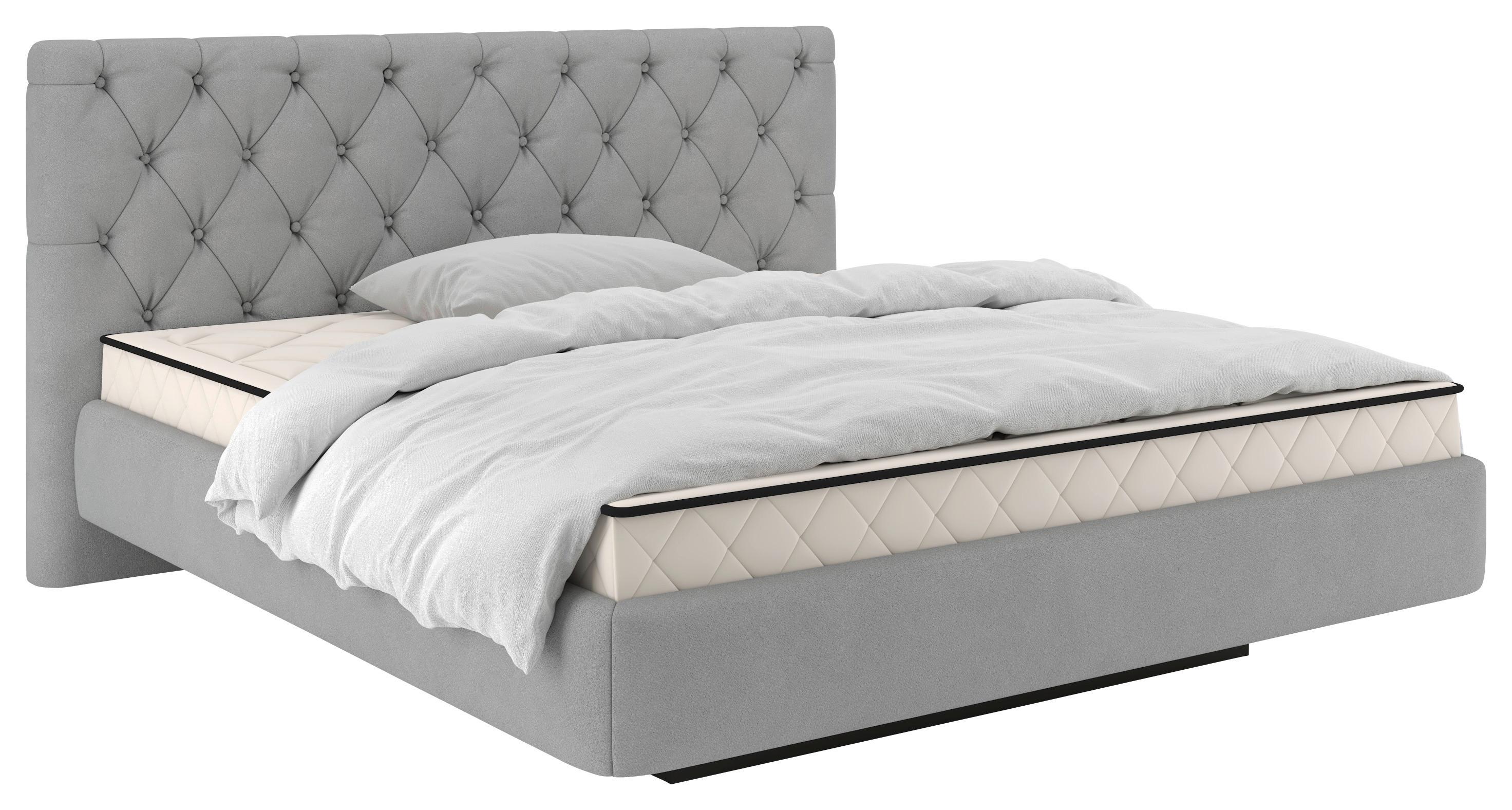Tapecirani Krevet Pedro - siva/crna, Moderno, drvni materijal/metal (140/200cm) - Mömax