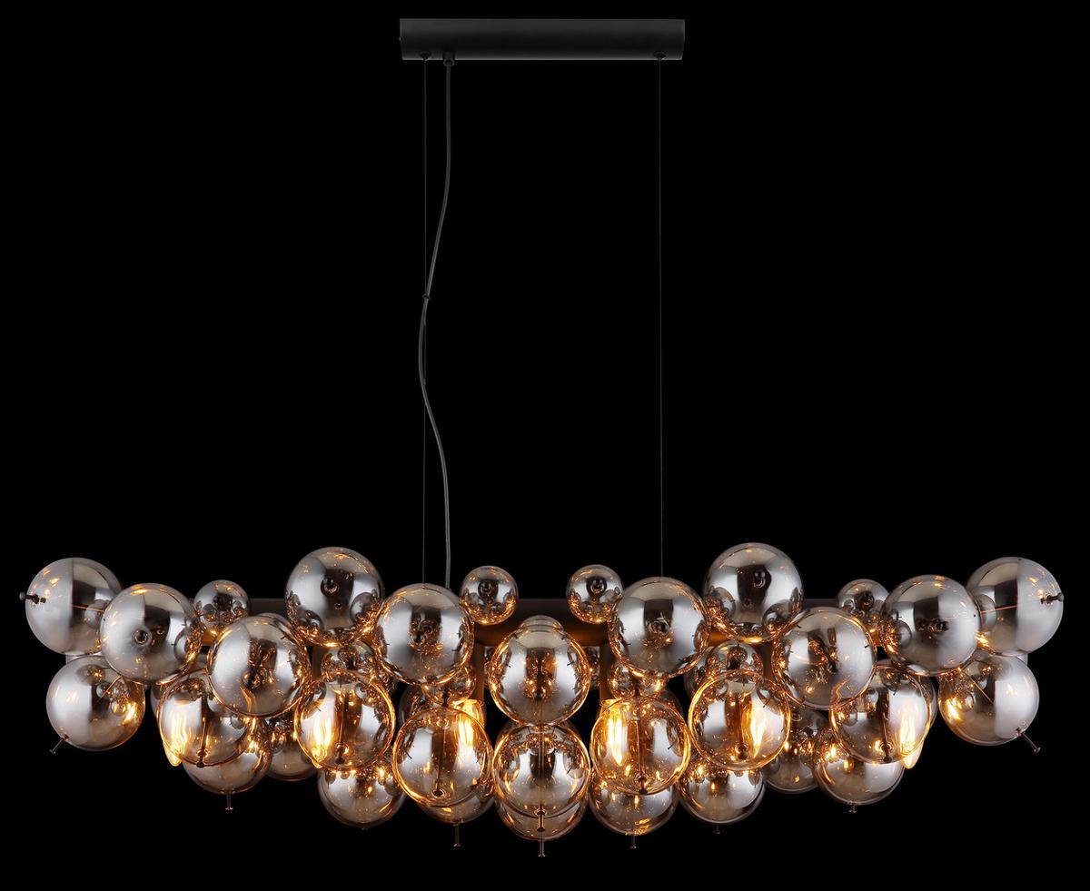 Hängeleuchte Udo Schwarz max. 25 Watt - Schwarz, Design, Glas/Metall (103/47cm) - Globo