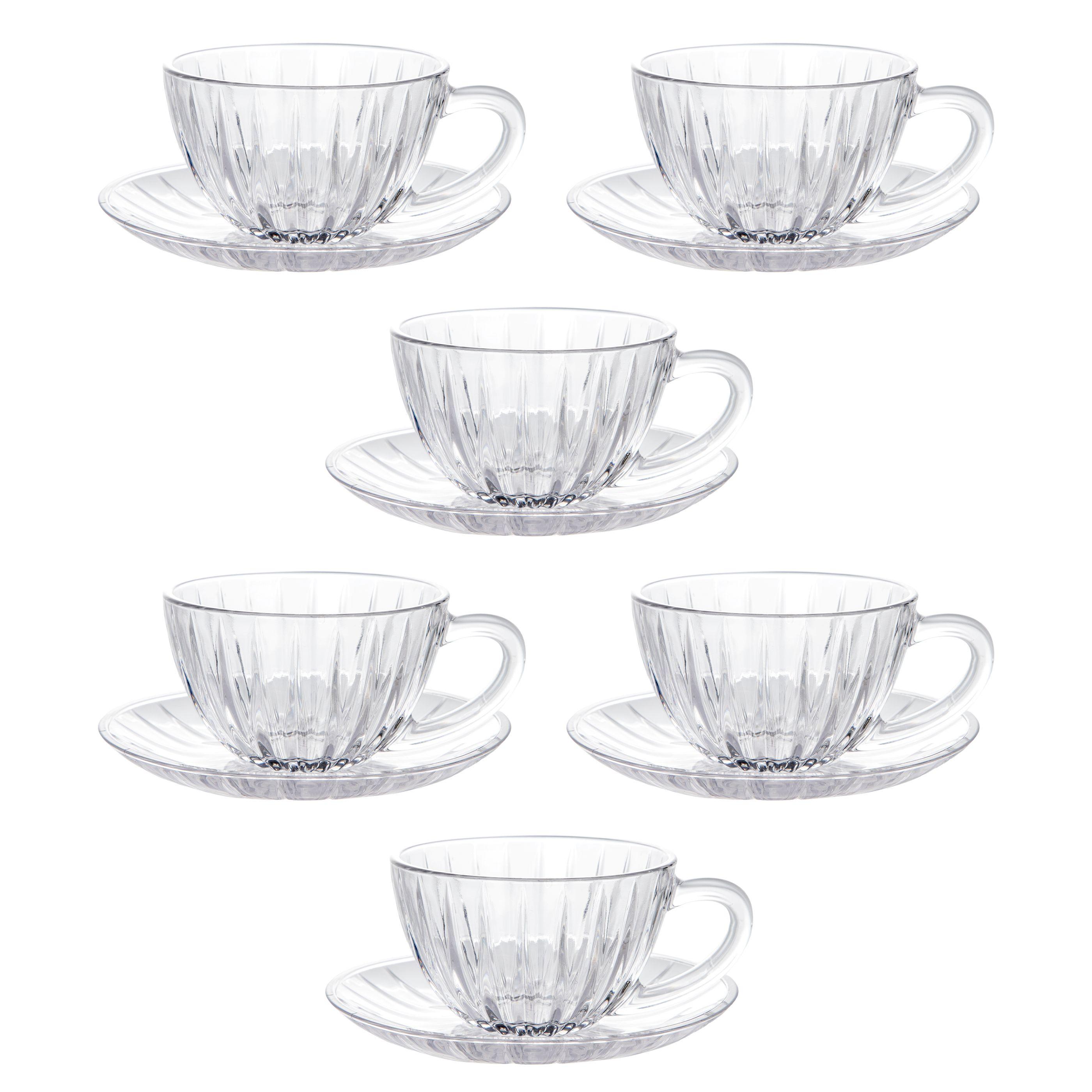 Servis Za Kavu Galassia, 6/1 - prozirno, Basics, staklo (33/15,7/13,5cm) - Tognana