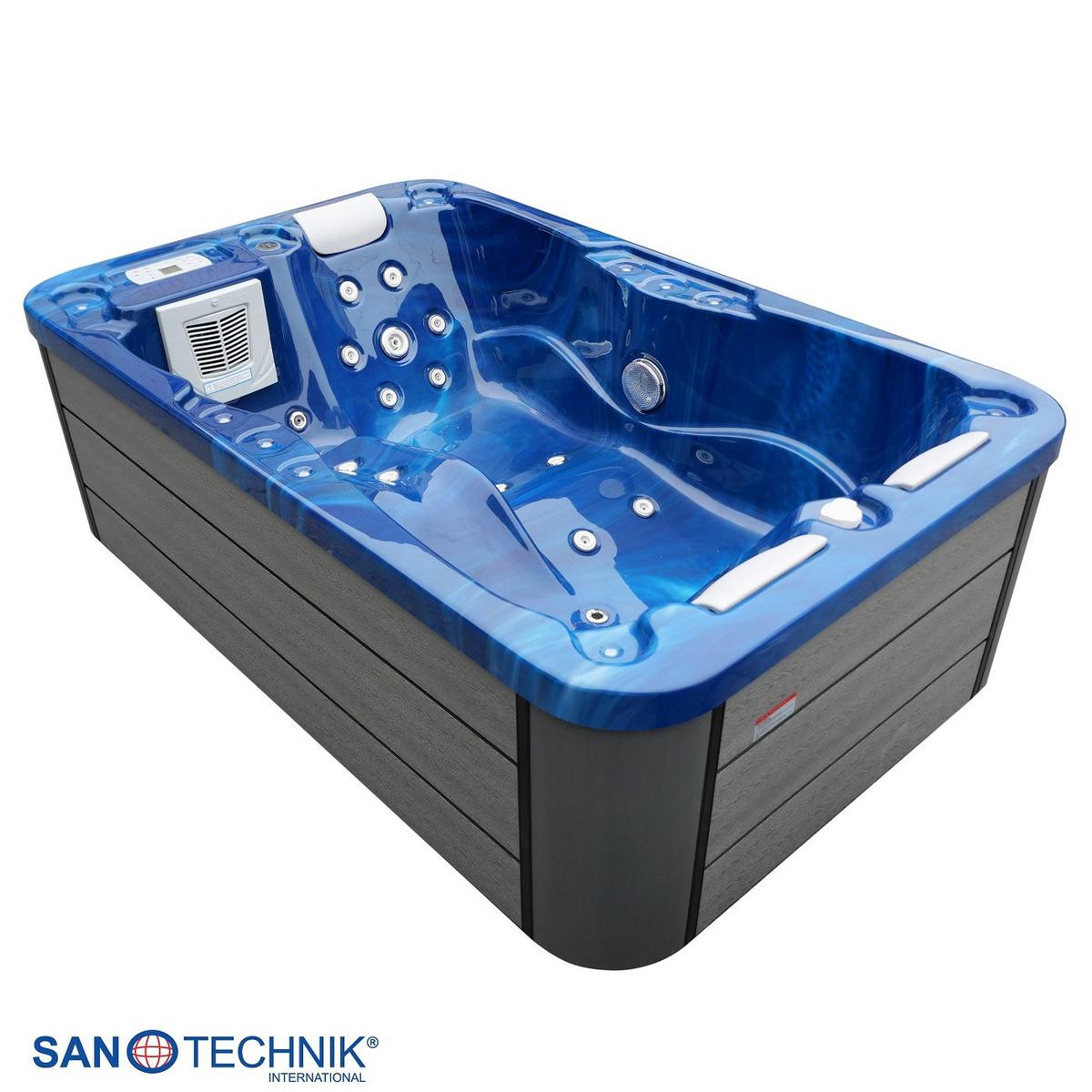 Whirlpool Outdoor Set Blau ca. 130x70x205cm - Blau, Basics, Kunststoff (130/70/205cm)