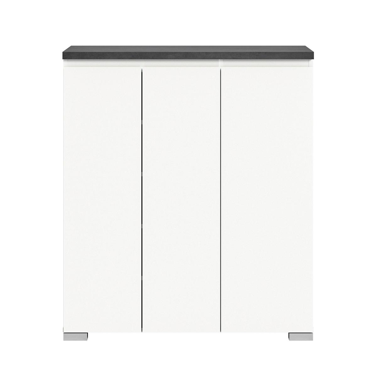 Ormarić Za Cipele Shoelove - bijela/siva, Moderno, drvni materijal (95/109/40cm) - Modern Living