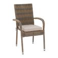 Gartensessel Monaco in Beige - Beige/Braun, Kunststoff/Textil (56/94/64cm) - MÖMAX modern living
