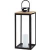 LYKTA PURE - svart, metall/trämaterial (20,5/48,5/21,5cm) - Premium Living