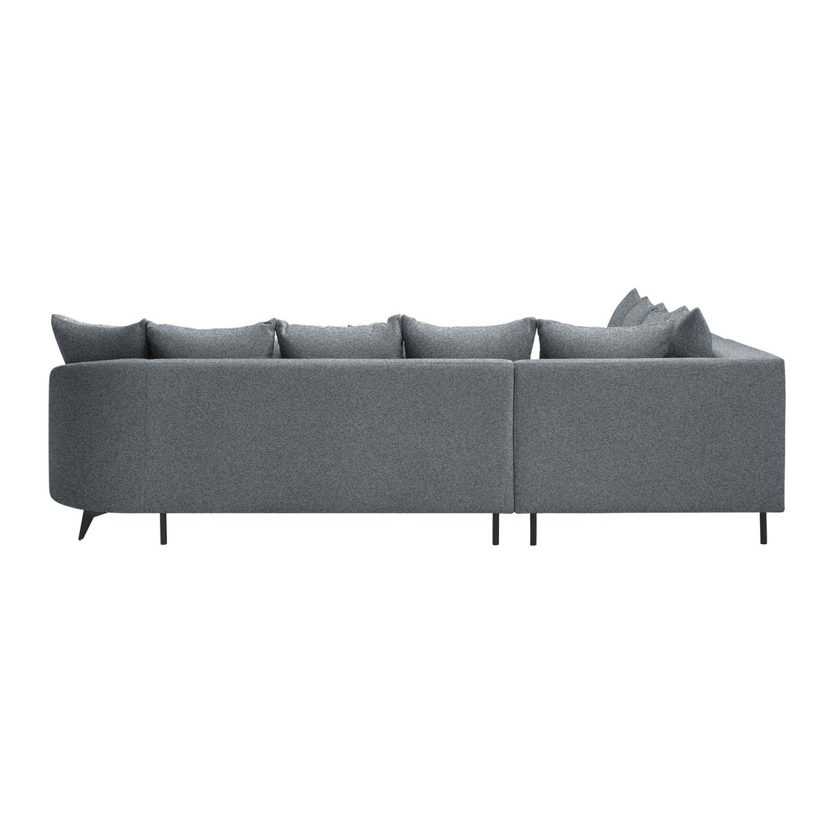 Ecksofa Axel Grau - Schwarz/Grau, MODERN, Textil/Metall (250/87/291cm) - Mömax