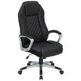 Chefsessel in Schwarz - Schwarz/Weiß, Kunststoff (34,5/80/66cm)
