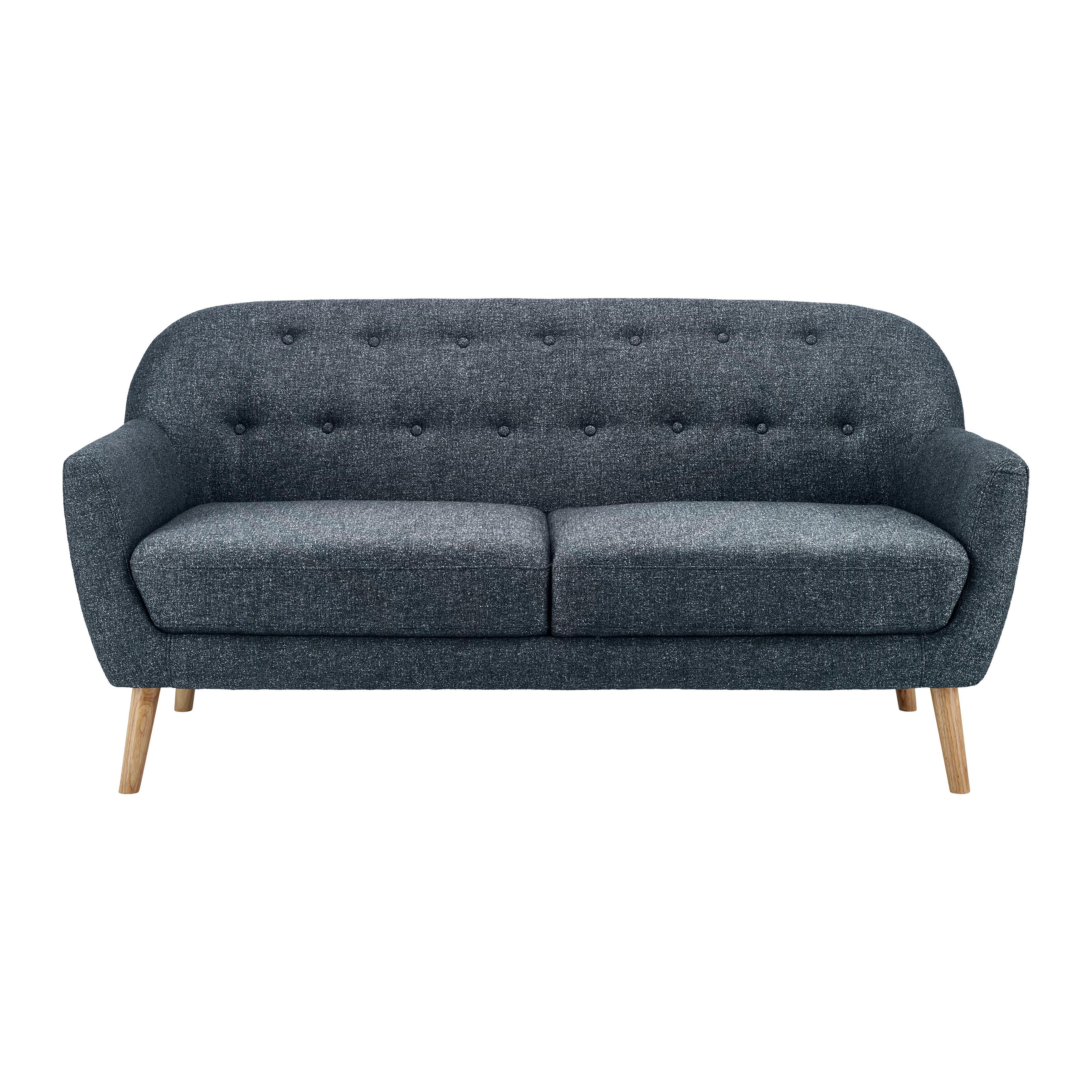 Trosed Lory, Temno Siva - temno siva/naravne barve, Moderno, tekstil/les (170/78/86cm) - Bessagi Home