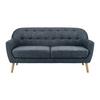 Sofa Lory Dunkelgrau Webstoff - Dunkelgrau/Naturfarben, MODERN, Holz/Textil (170/78/86cm) - Bessagi Home