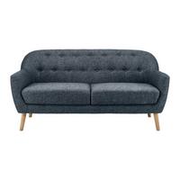 Sofa Lory Dunkelgrau Webstoff - Dunkelgrau/Naturfarben, MODERN, Holz/Textil (170/78/86cm) - Bessagi Home