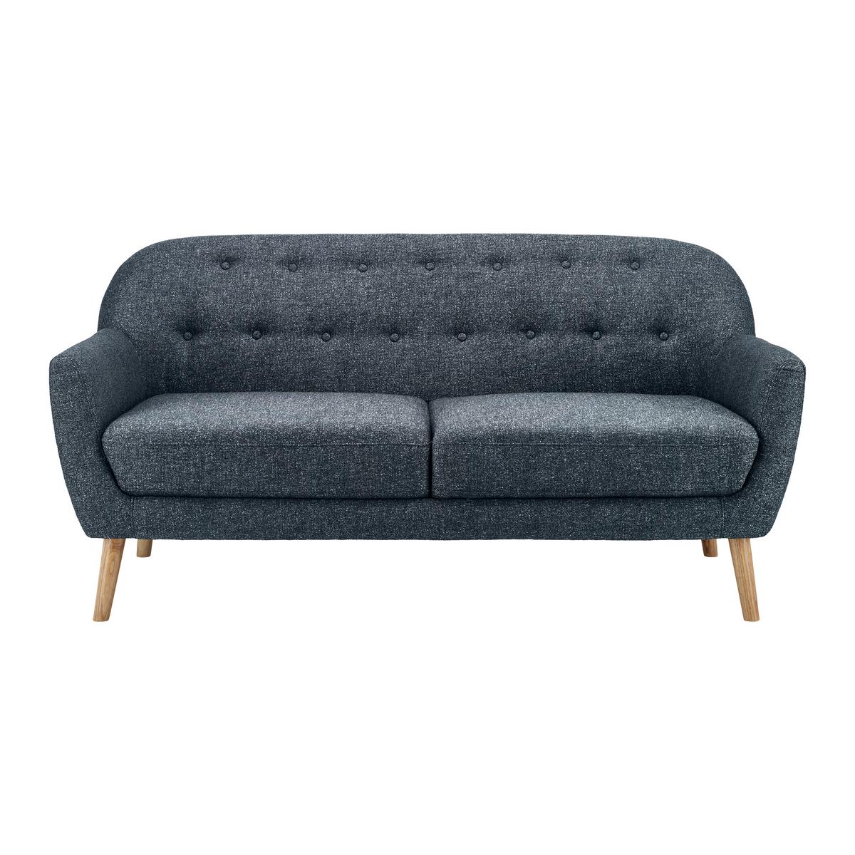 Sofa Lory Dunkelgrau Webstoff - Dunkelgrau/Naturfarben, MODERN, Holz/Textil (170/78/86cm) - Bessagi Home