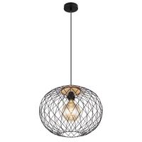 Viseća Svjetiljka Crna Boja - smeđa/crna, Basics, drvo/metal (40/150cm) - Globo