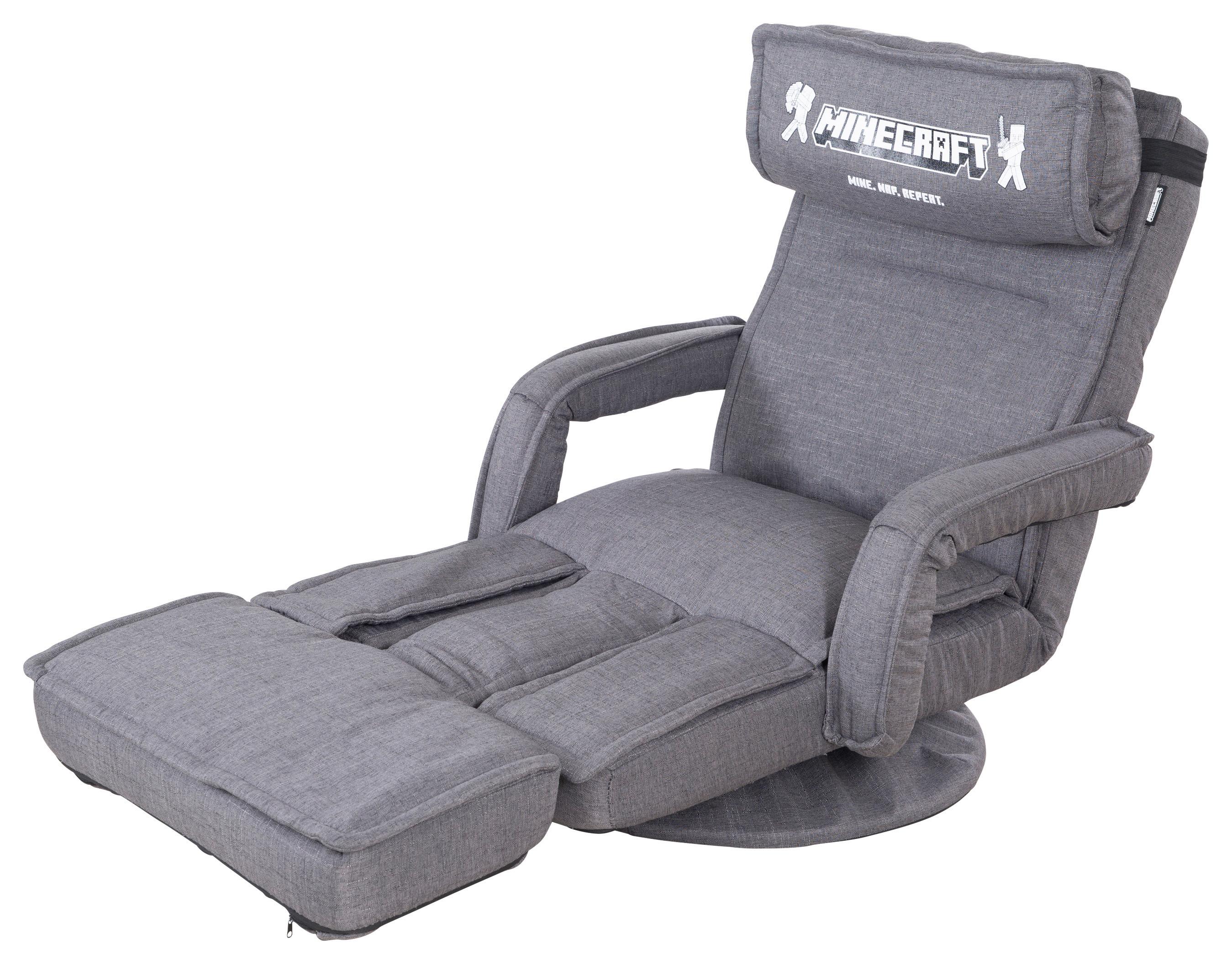 Loungesessel Minecraft ca. 62x80x60 cm Grau - Grau, MODERN, Textil/Metall (62/80/60cm) - Minecraft