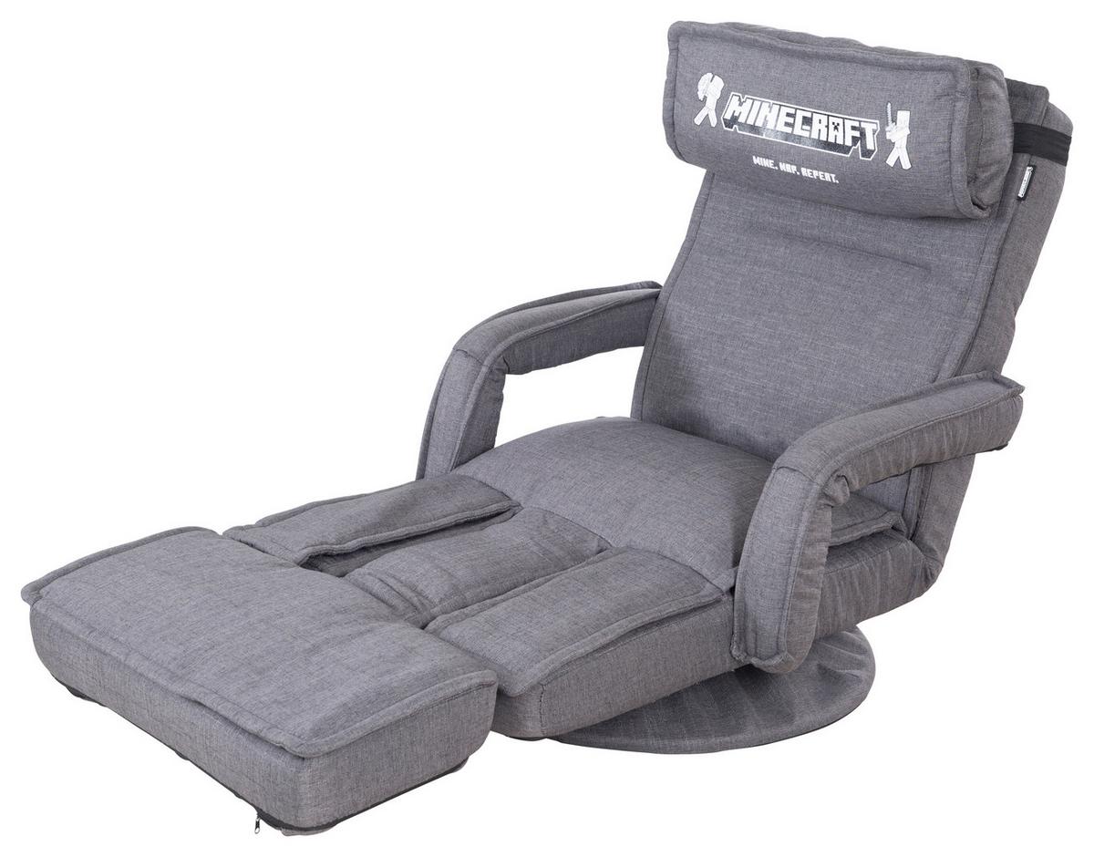 Loungesessel Minecraft ca. 62x80x60 cm Grau - Grau, MODERN, Textil/Metall (62/80/60cm) - Minecraft