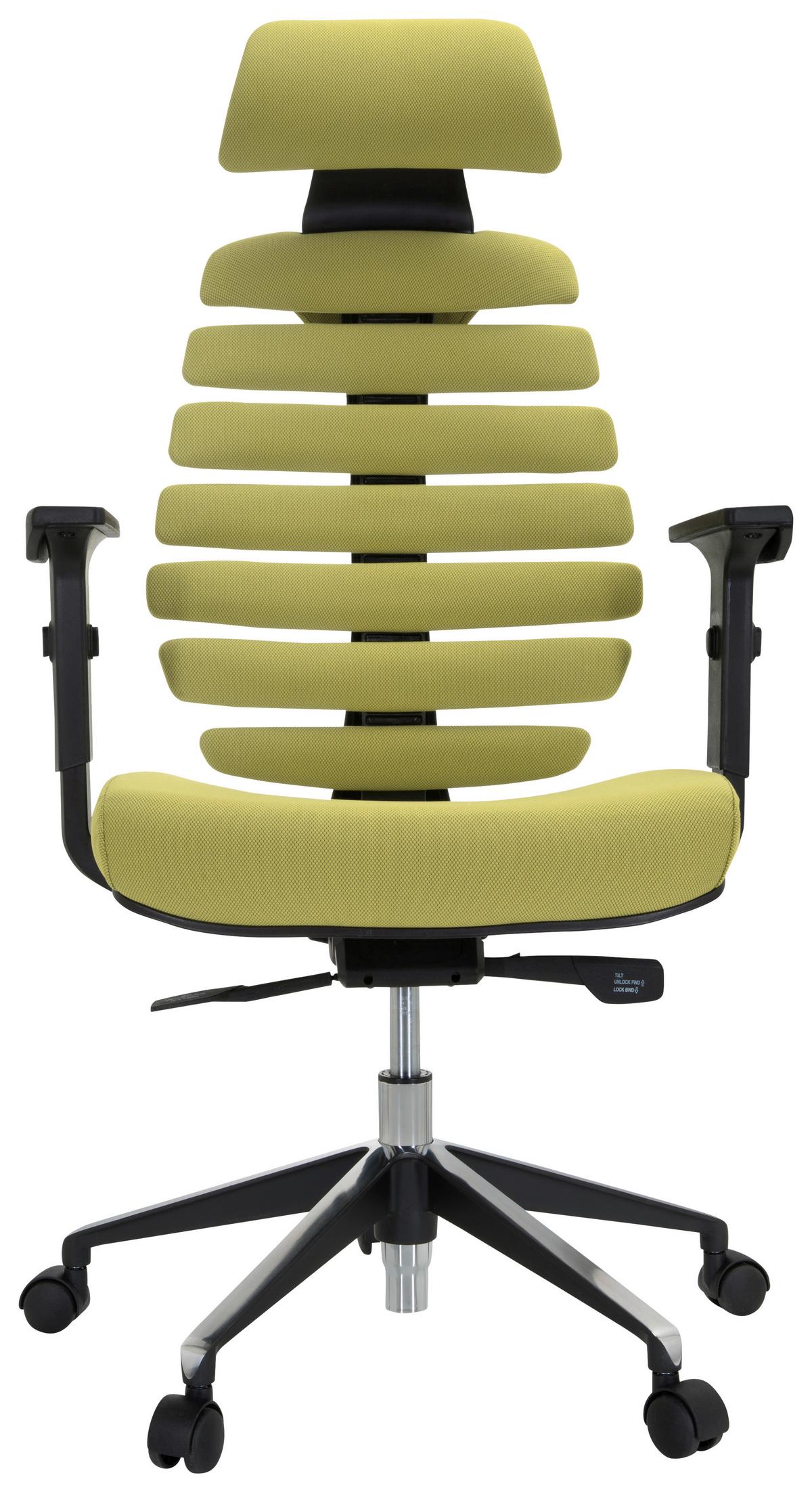 Pisarniški Stol Ergo Line Ii Pro, Zelena - črna/zelena, Moderno, kovina/umetna masa (65/131/53cm) - MID.YOU