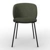 STOL MALEA - grön/svart, Modern, metall/trä (49/81/52cm) - Bessagi Home
