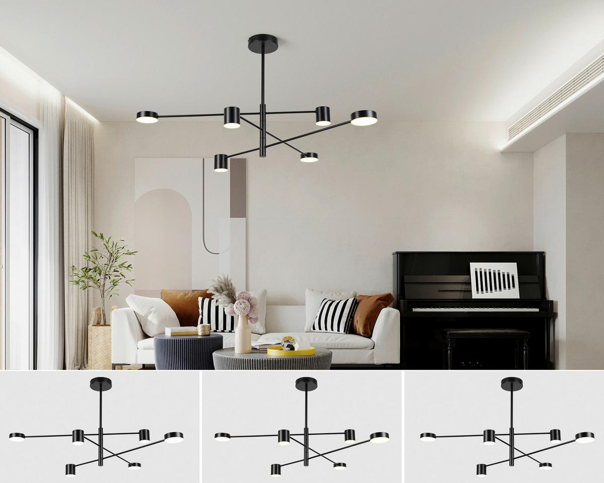 LAMPA WISZĄCA UTINA - czarny, Design, tworzywo sztuczne/metal (92/105/56,5cm) - Collett's Monde