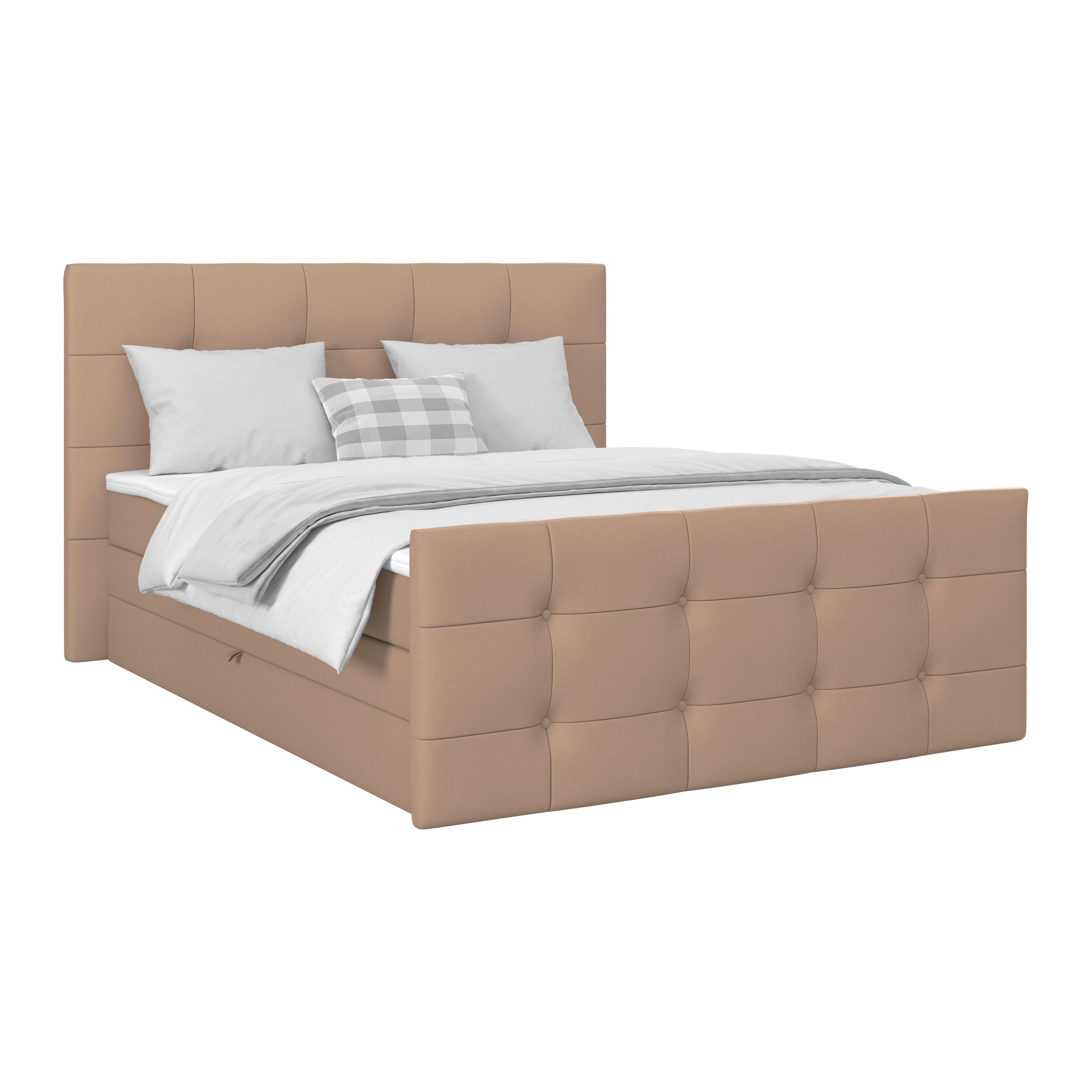 PAT BOXPSRING JOSIE C - bej, Modern, plastic/lemn (180/200cm)