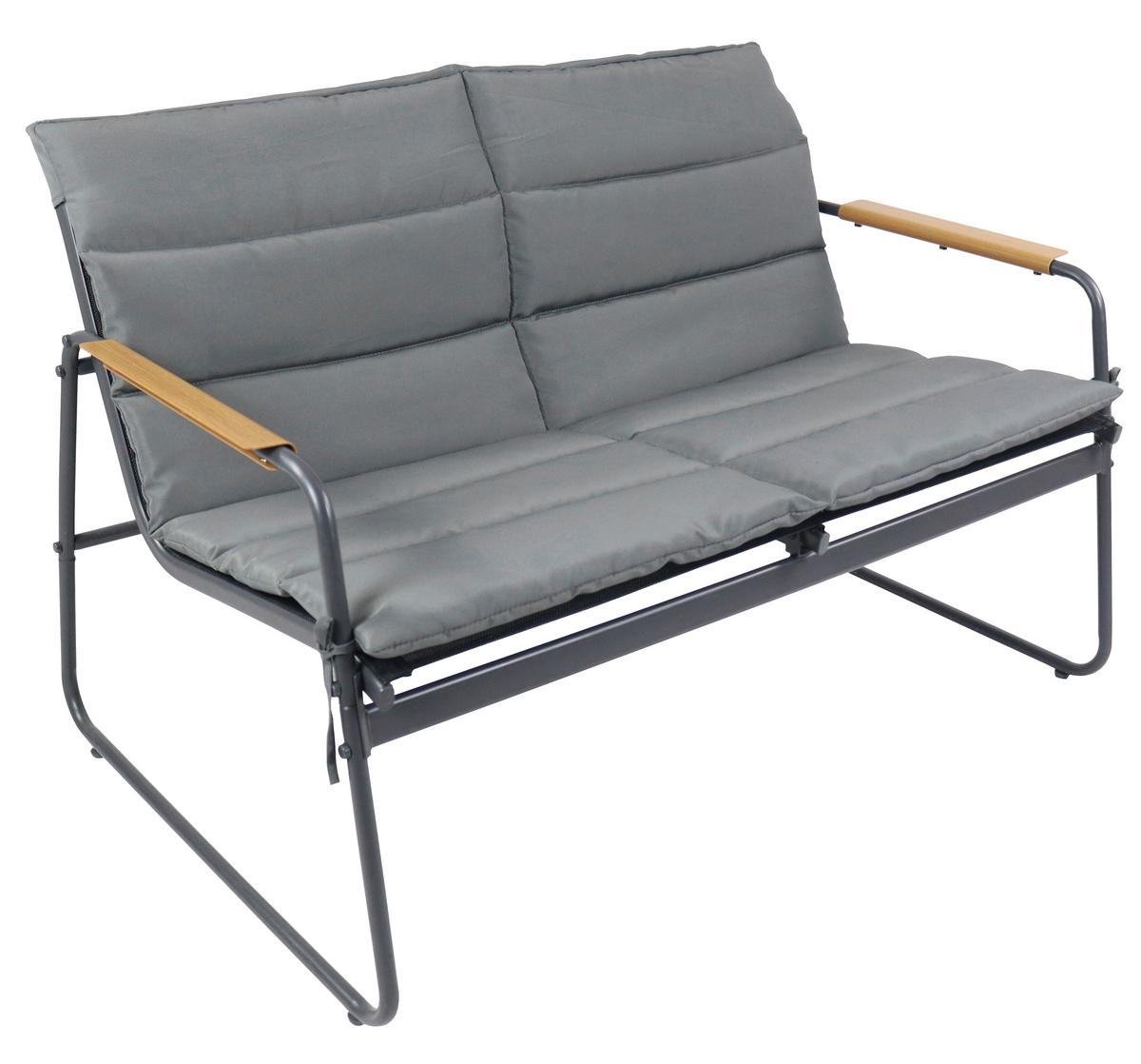 LOUNGEGARNITUR LEXILA 920575 4-TLG - Anthrazit/Schwarz, Modern, Glas/Kunststoff - MID.YOU