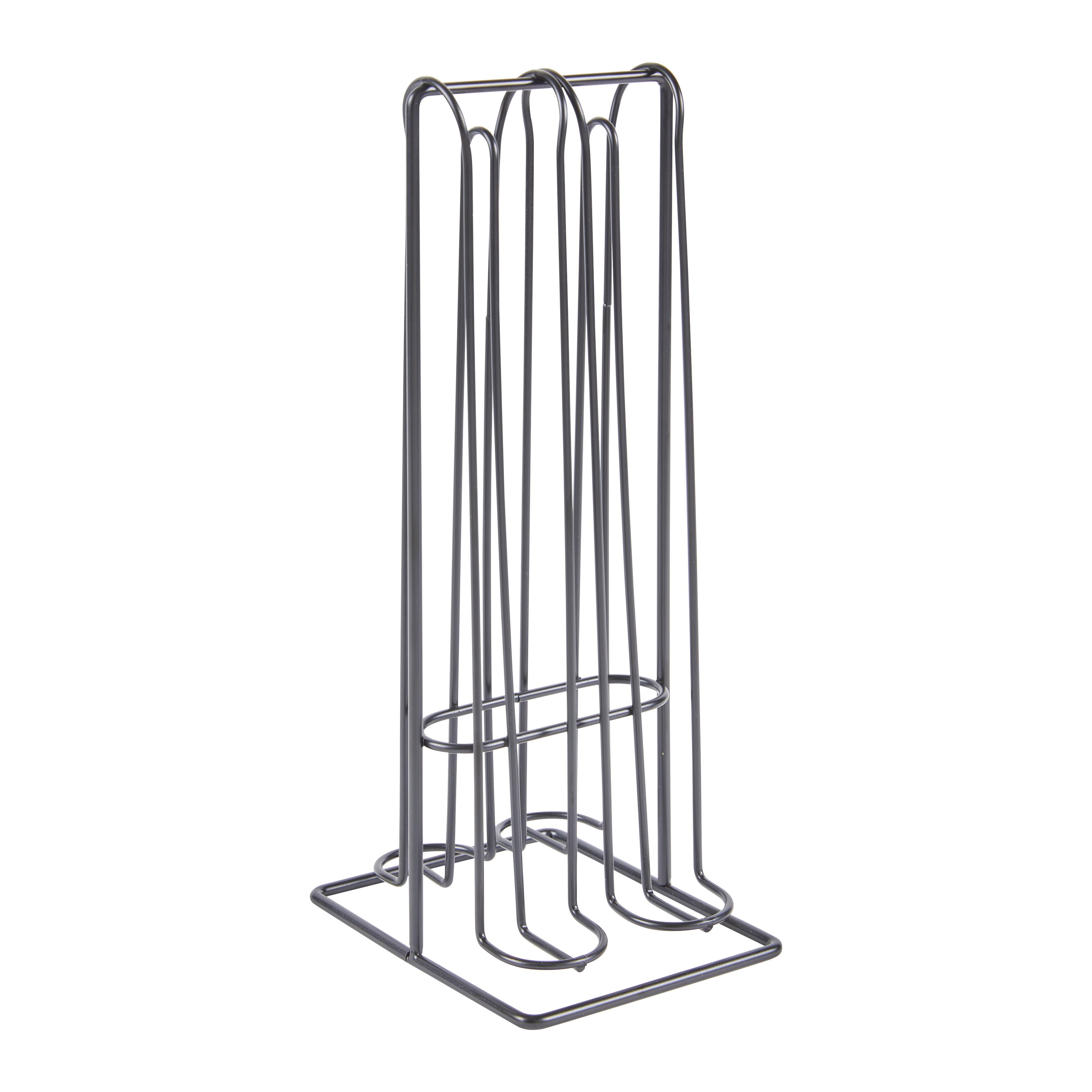 Kávékapszula Tartó Vanja - fekete, Modern, fém (12/29/10cm)