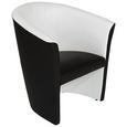 Fotelja Rainbow - bijela/crna, Modern (69/76/59cm) - Ombra Fotelja Rainbow - bijela/crna, Modern (69/76/59cm) - Ombra