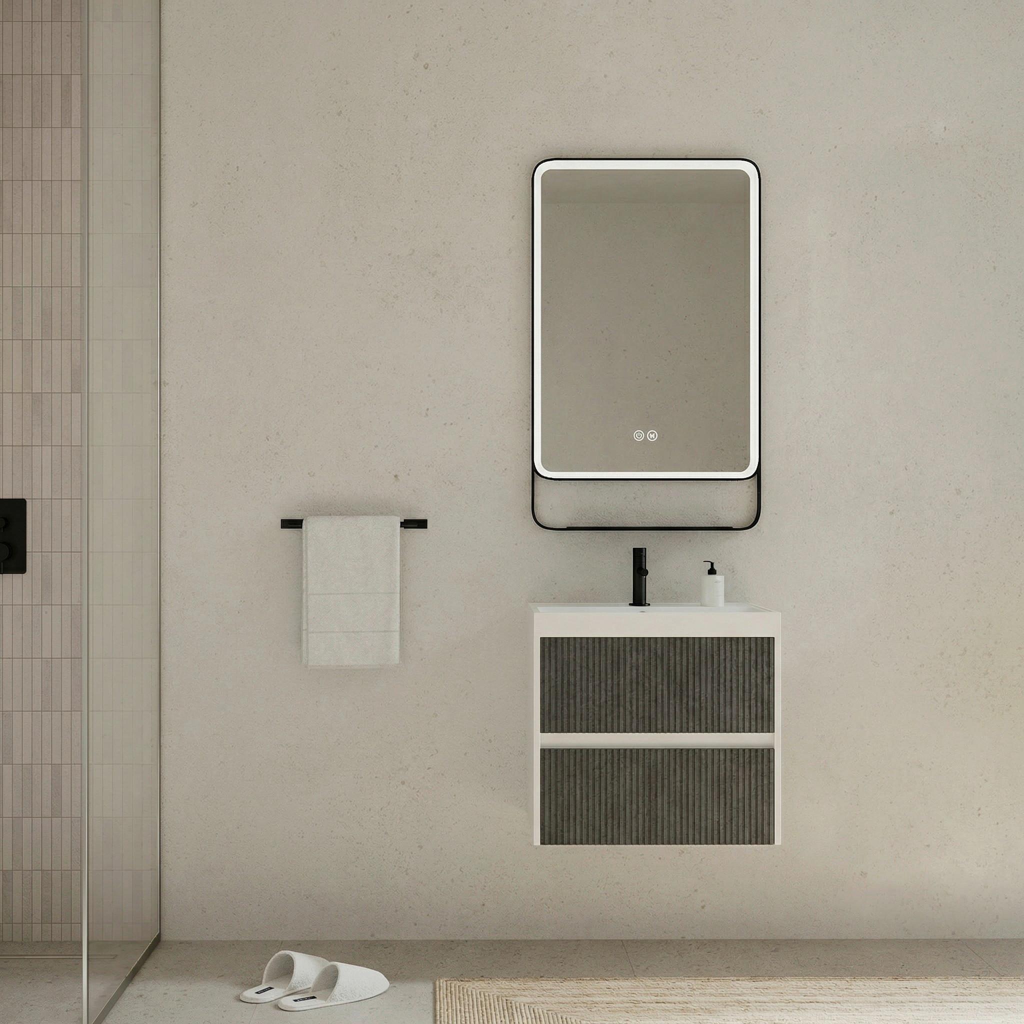 Element S Umivaonikom Portofino - siva/hrast Artisan, Moderno, drvni materijal/prirodni materijali (80/51/40cm)