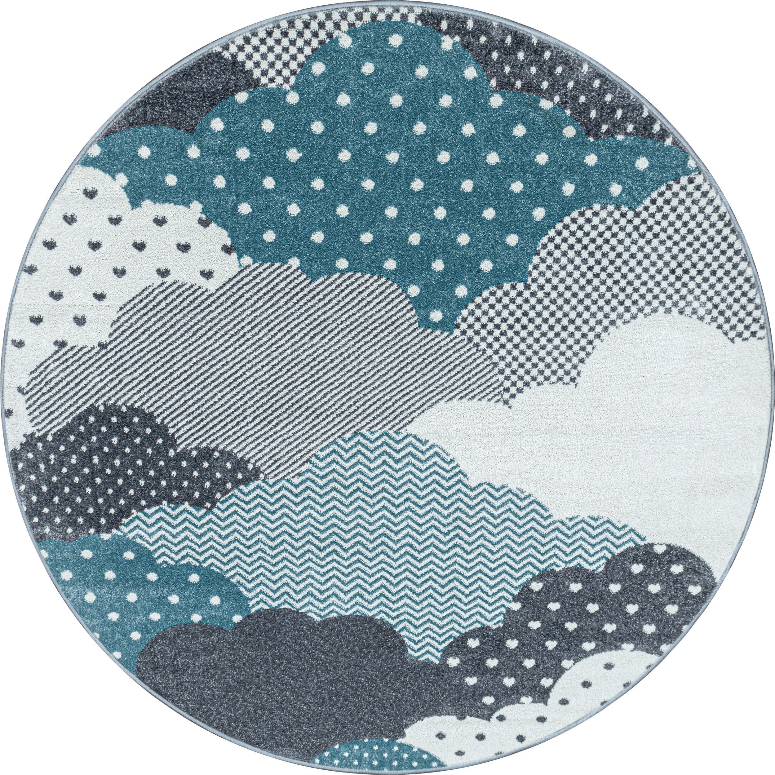 Kinderteppich Bambi Blau Ø ca. 160cm - Blau, Trend, Textil (160cm) - Ben'n'jen