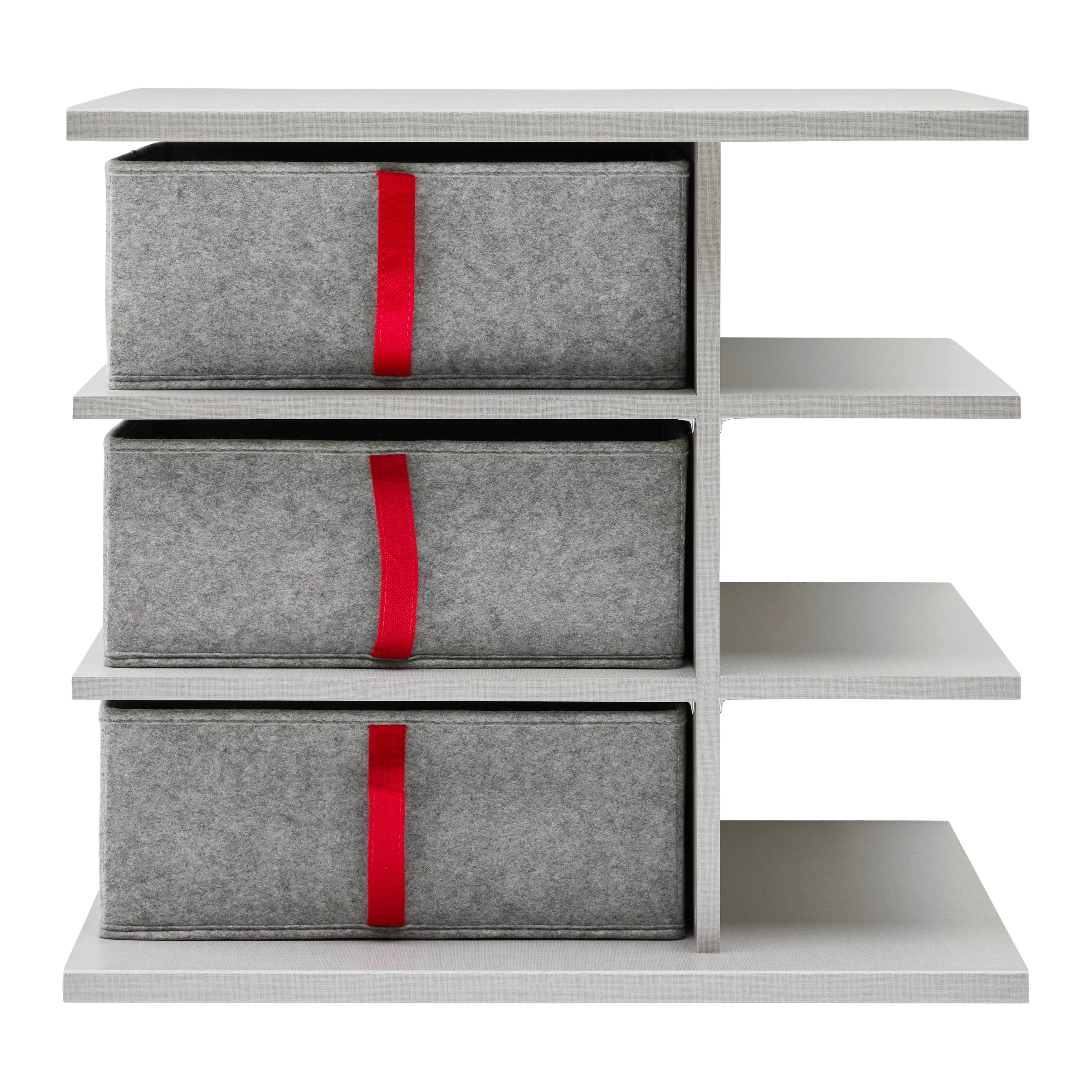 Uložak Za Regal Zubehör - siva, drvni materijal/tekstil (67cm) - Modern Living
